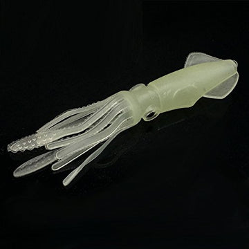 Green glow-in-the-dark octopus trolling lure – Side view