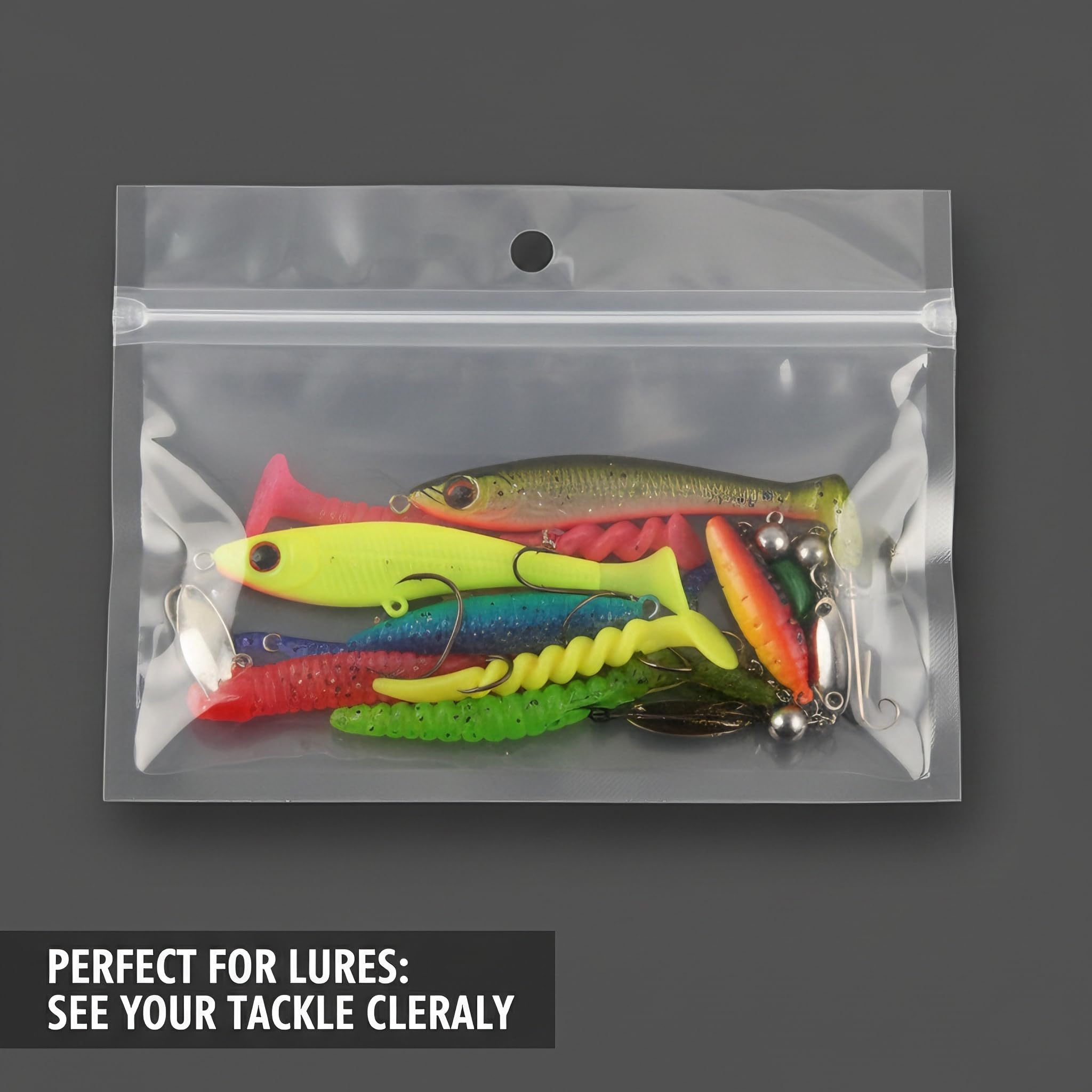 Crystal-clear material lets you sort by color or type at a glance