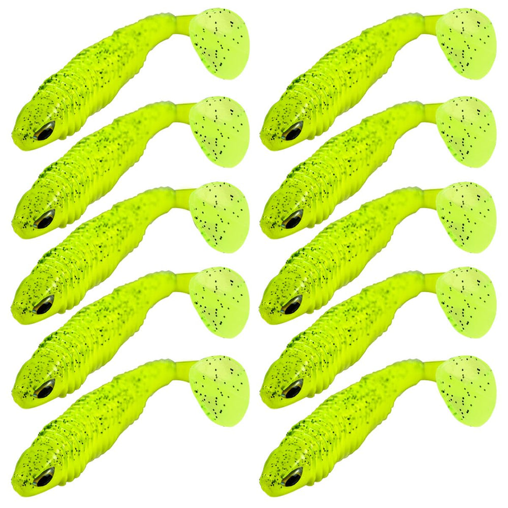 Soft plastic lure 3in pulpy tail close-up for bass fishing
