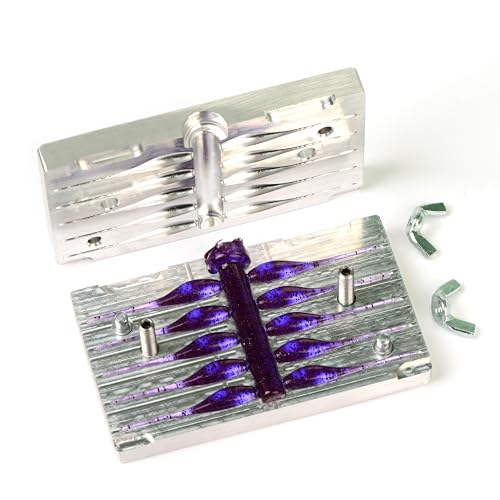 Top view of aluminum 7075T injection mold for lure making