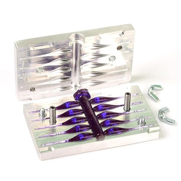 Close-up of air vents on aluminum mold