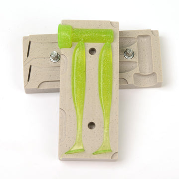 CNC machined lure mold with high detail for soft plastics