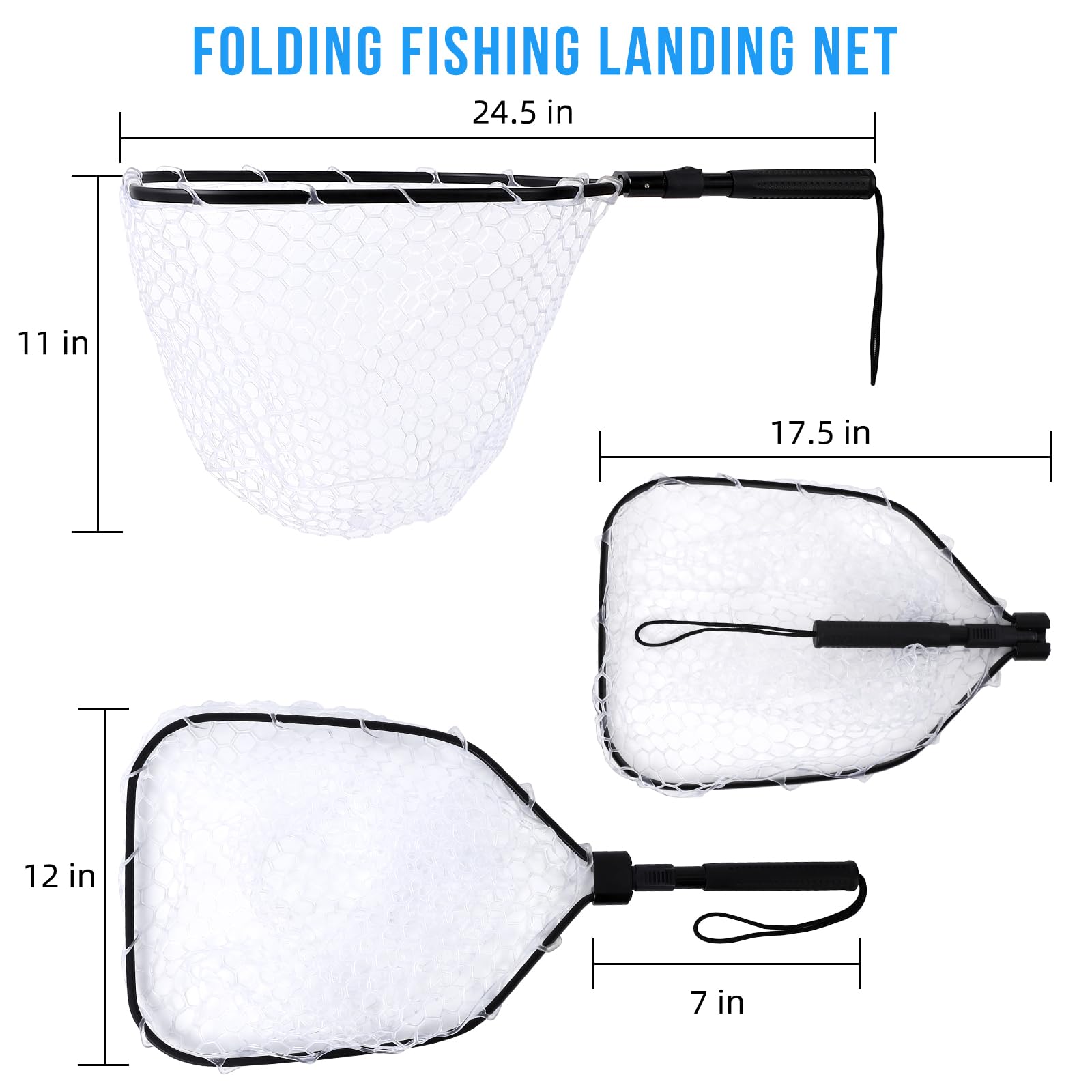 Soft rubber mesh used for fly fishing net
