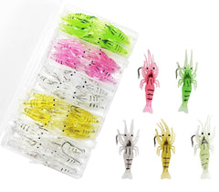 Realistic micro grass shrimp lure 1.6 inch, crappie fishing, 50pcs per box