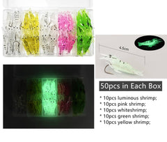 Durable soft plastic shrimp lure for panfish, crappie, trout