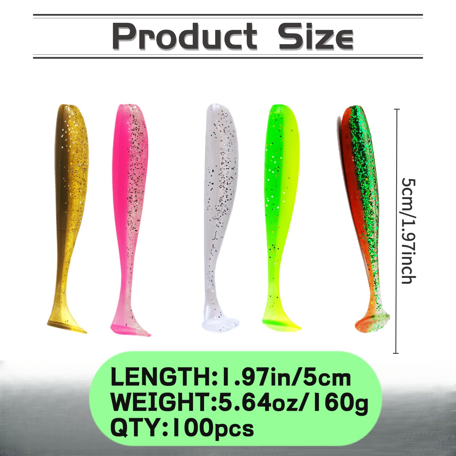 Soft plastic paddle tail swimbaits color 1