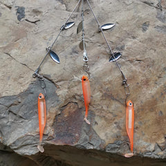 Orange softbait belly (95 mm) with 4 g weight