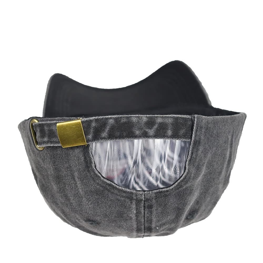 Softball Hair Don't Care Hat - side view with curved brim
