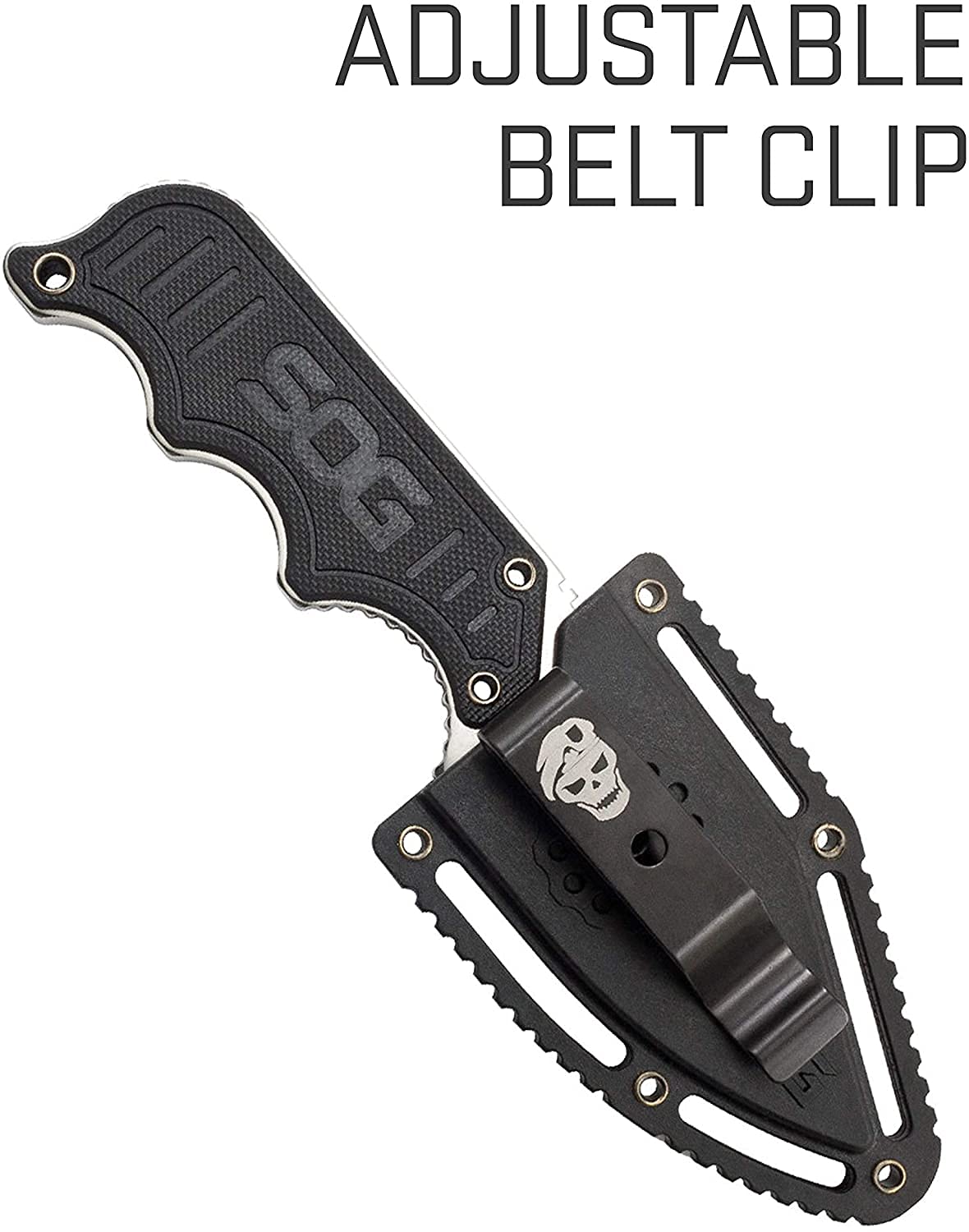 SOG Instinct textured G10 handle with finger grooves NB1012-CP