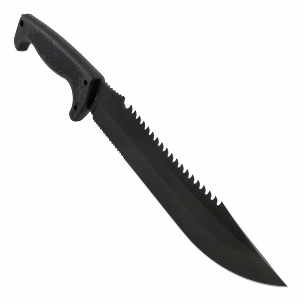 SOG Jungle Primitive 8Cr13MoV steel for durable cutting performance.