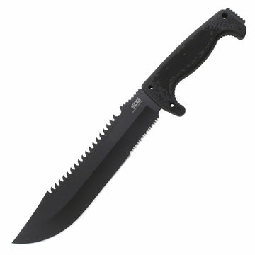 SOG Jungle Primitive full-tang blade for rugged field cutting tasks.