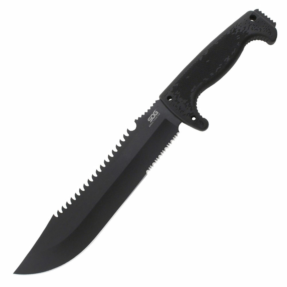 SOG Jungle Primitive full-tang blade for rugged field cutting tasks.