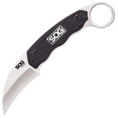 Front view of SOG Survival Karambit Knife GB1001-CP with 2.58-inch fixed blade