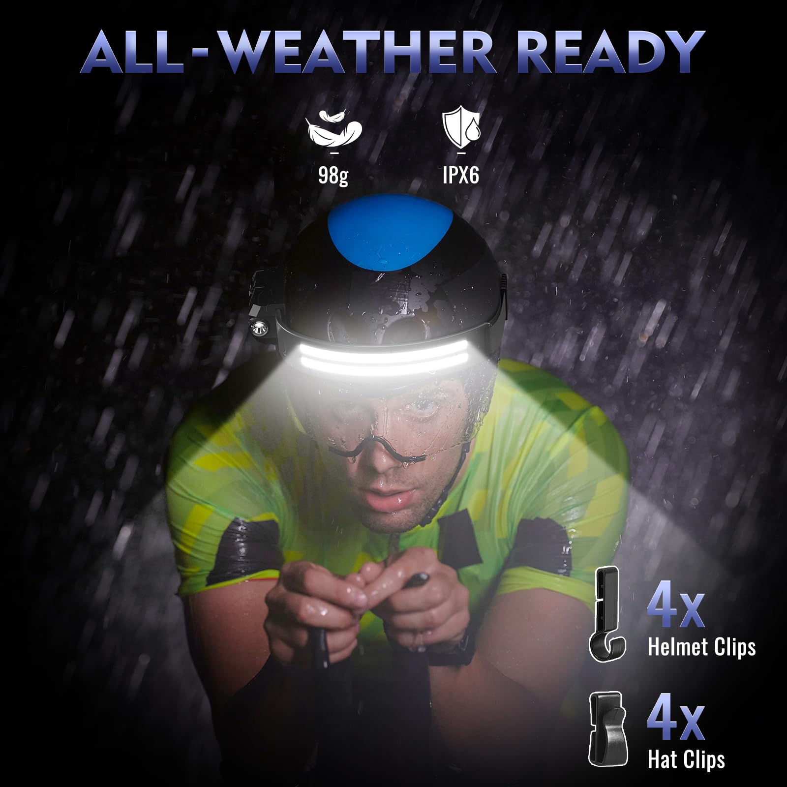 Sogdeco lightweight headlamp with soft silicone strap for all-day comfort