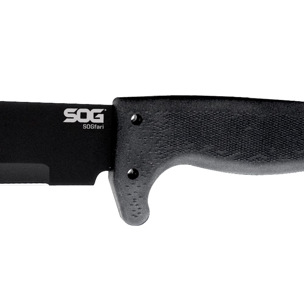 SOGfari 18-inch machete Kraton handle with secure non-slip grip.