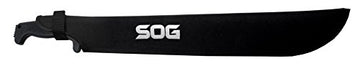 SOGfari 18-inch machete ready for forest use and shelter prep.
