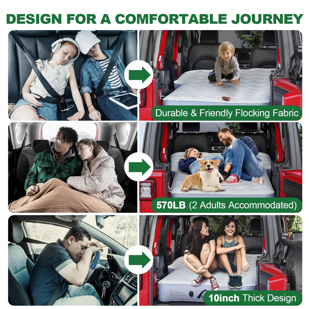 Sokeface air mattress doubles as a comfortable bed for travel and hotel floors.