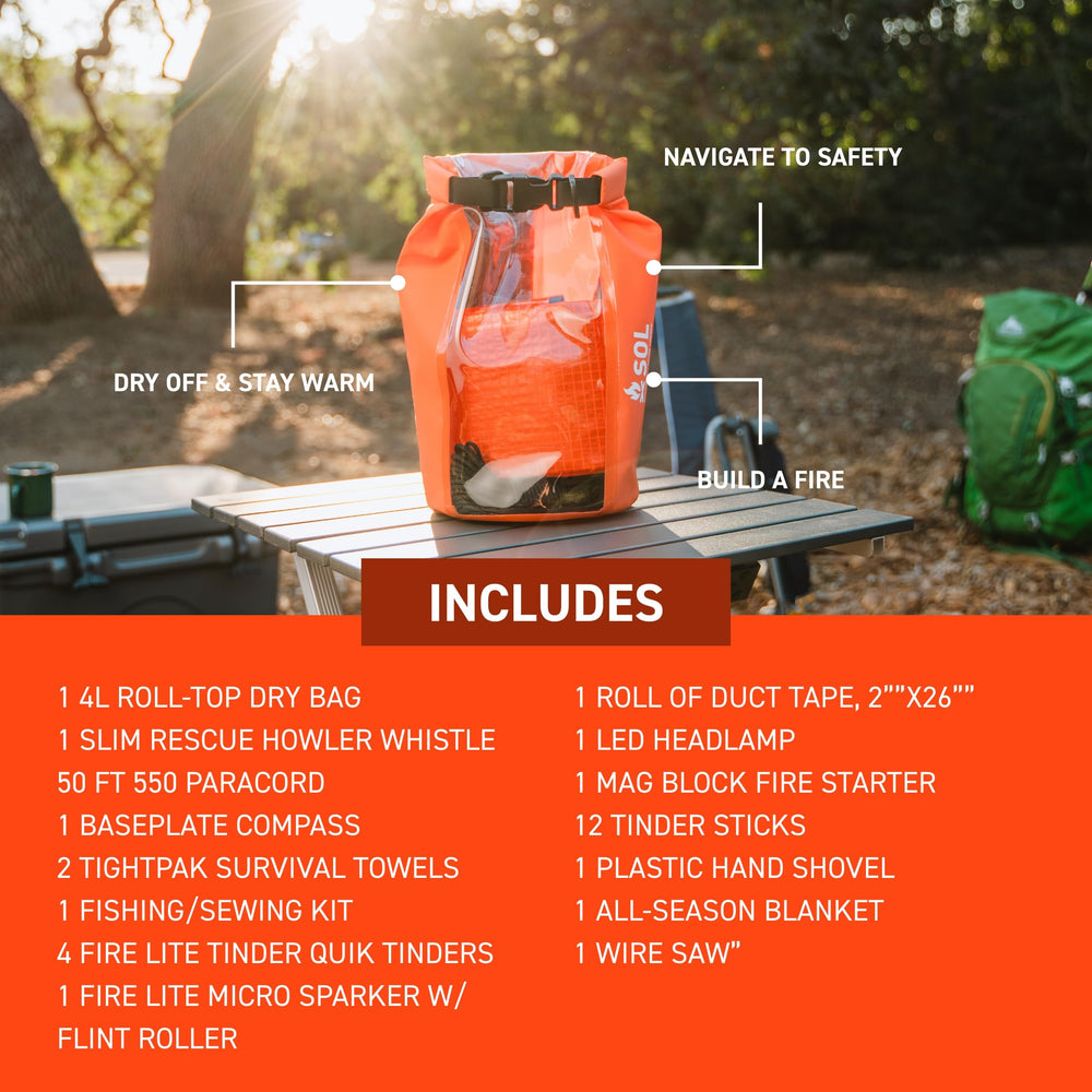 S.O.L TightPak towels and All Season Blanket keep you dry and warm