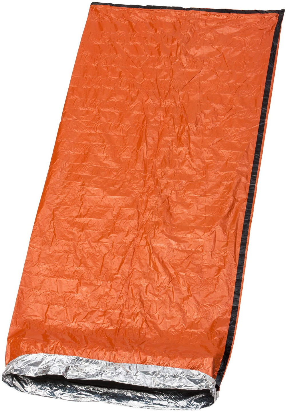 SOL emergency bivvy inside-out blanket provides instant heat shelter.