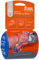 SOL emergency bivvy rolled compact; space-saving warmth for your kit.