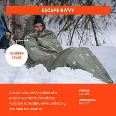 Close-up of SOL Escape Bivvy water resistant fabric