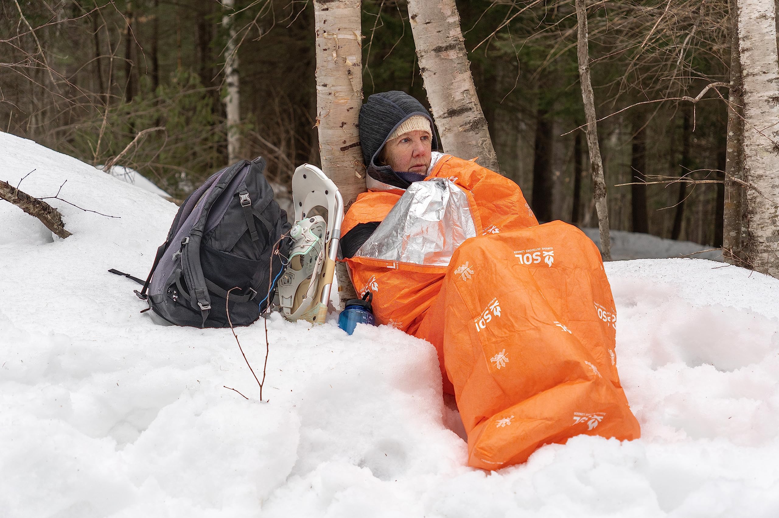 SOL Escape Lite Bivvy measures 82 by 32 inches for compact sleeping surface.