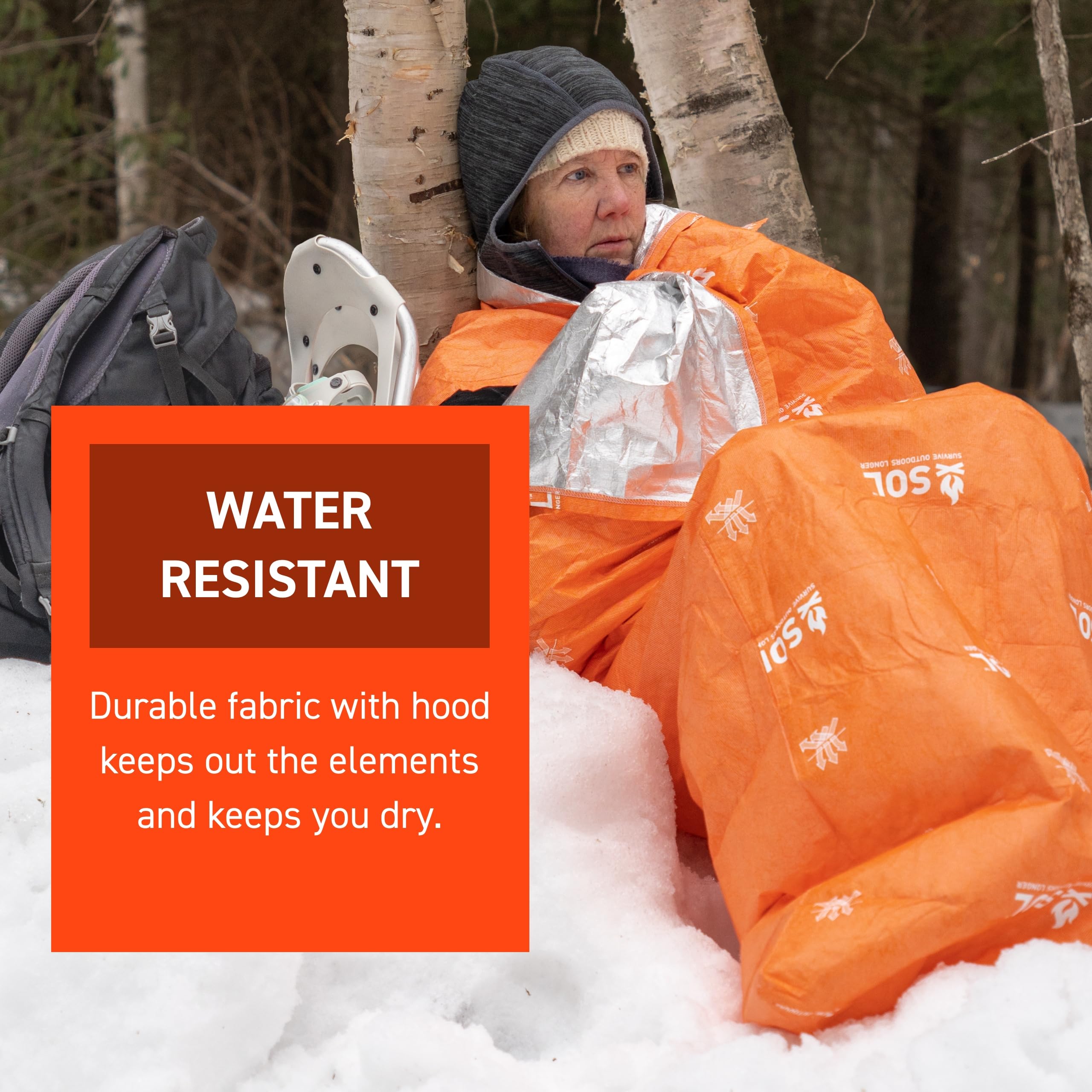 Compact 5.5 oz SOL Escape Lite Bivvy fits in any survival kit.