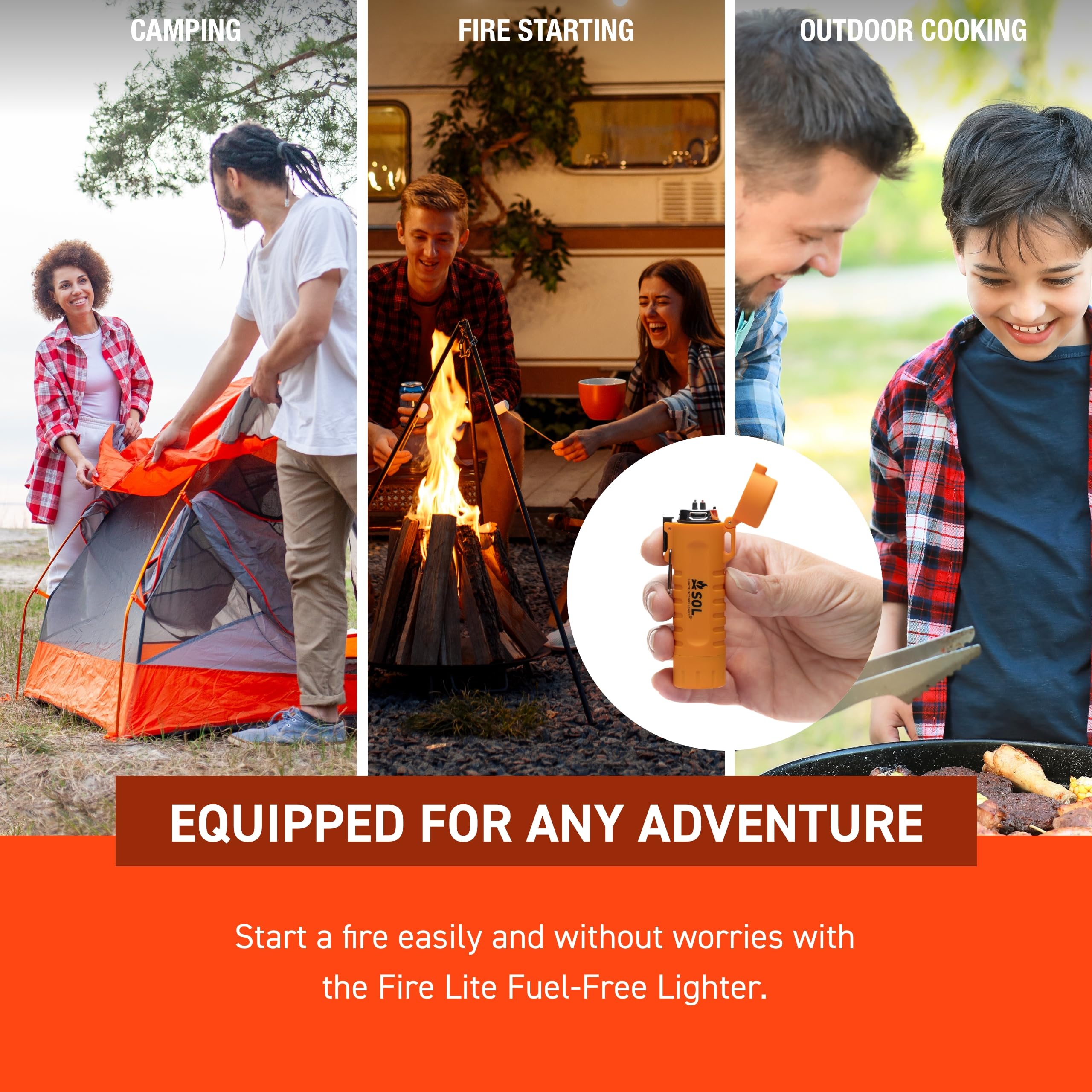 S.O.L. Fire Lite waterproof case shields lighter in rain and wet environments.