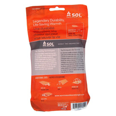 Sol Survival Blanket bright-visibility aids rescue signaling in emergencies.