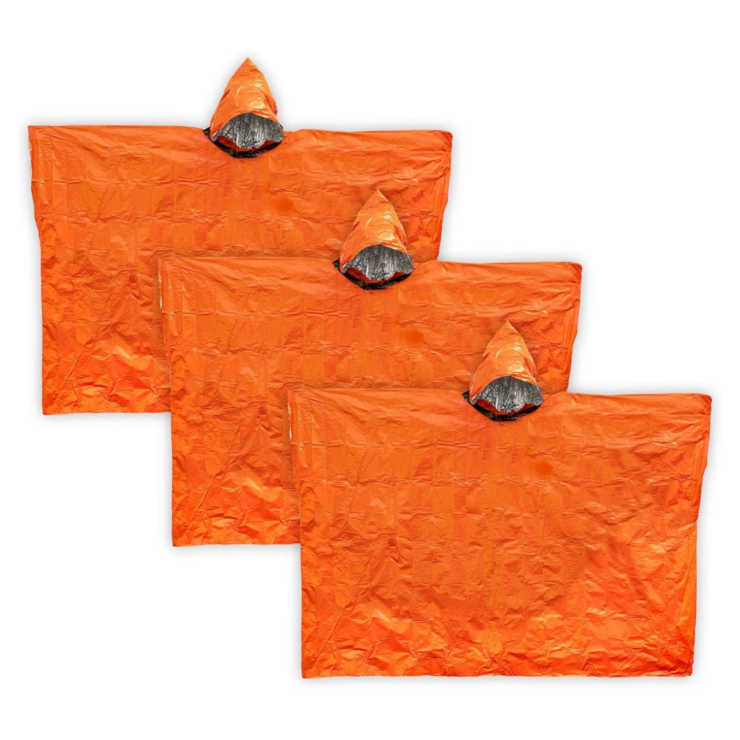 Sol S.O.L. poncho pack contents show three compact rain ponchos for reliable warmth and dryness.