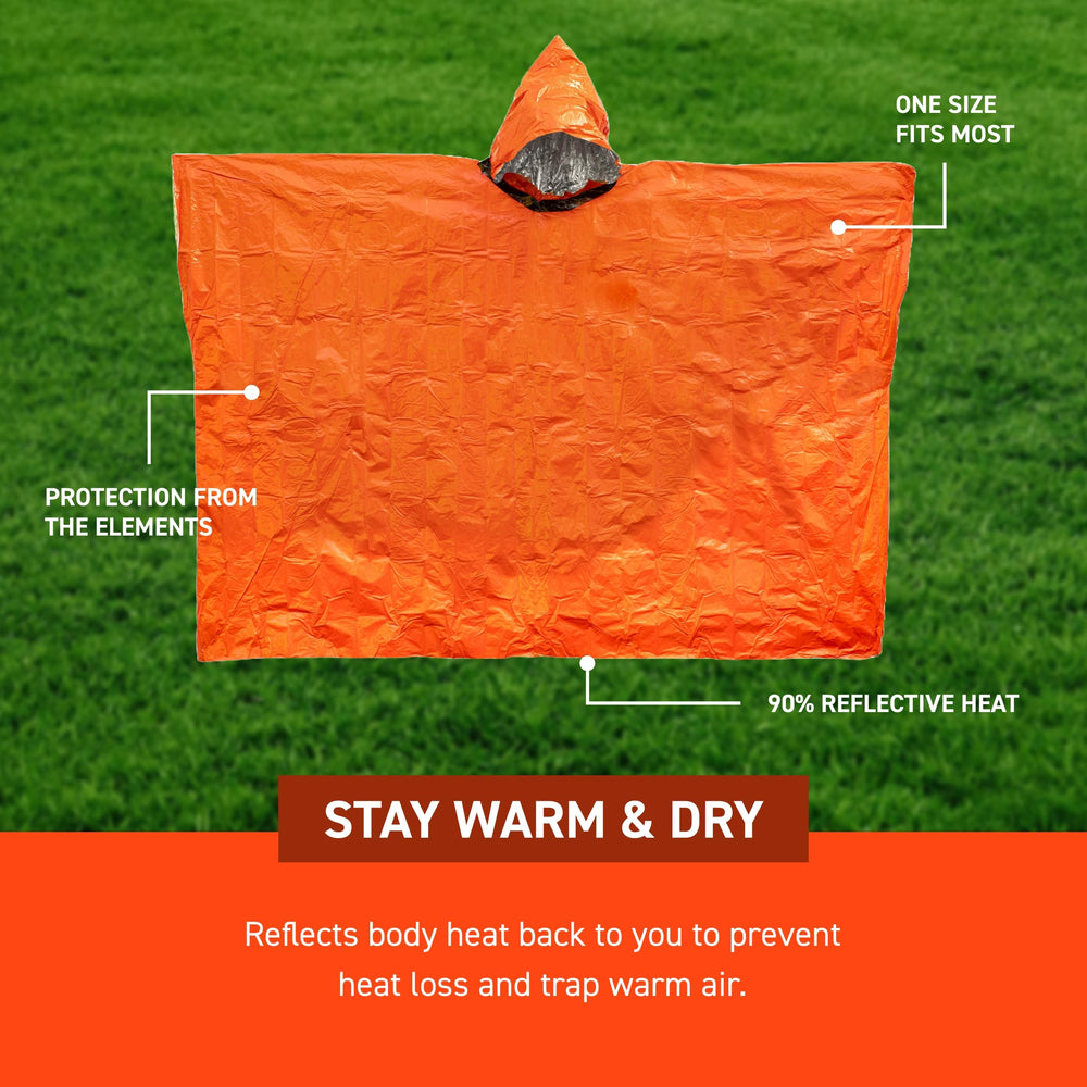 Sol S.O.L. poncho tear-resistant material delivers durability in rugged outdoor use.