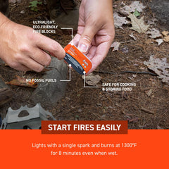 S.O.L. fire cubes clean-burn provides steady heat for outdoor cooking