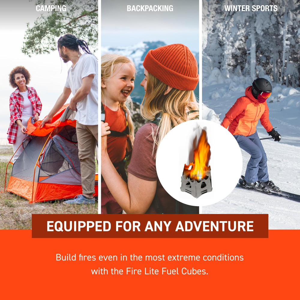 S.O.L. fire cubes multi-use for campfires and stoves during trips