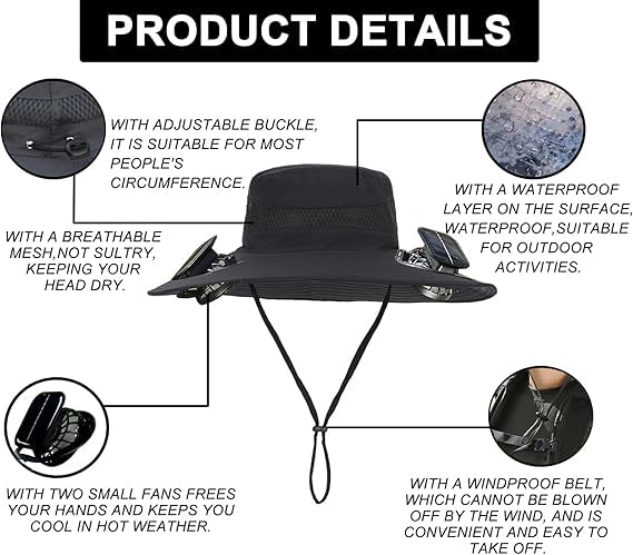 Wide 5-inch brim with UPF50+ sun protection in sun