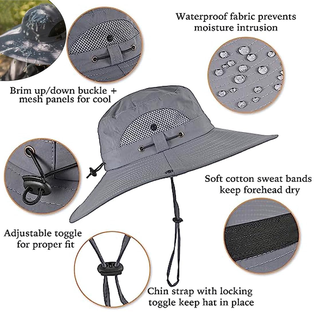 Solar Fan Hat packaging and components
