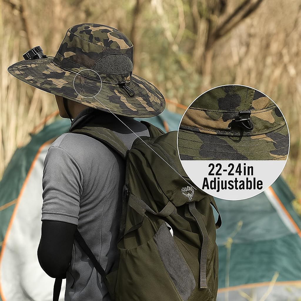 USB charging port and solar charging capability on the hat