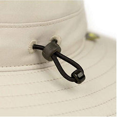 Close-up of UPF fabric and adjustable chin strap on Solar Escape Boonie Hat