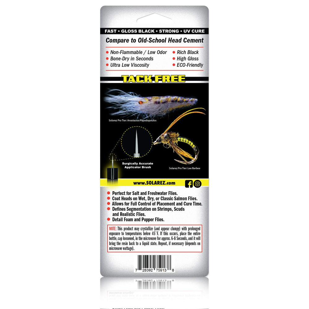 SOLAREZ Bone Dry Black application spot demonstrates quick UV-curing use