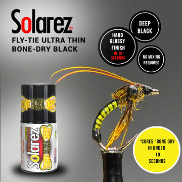 SOLAREZ Bone Dry Black USA-made badge on packaging