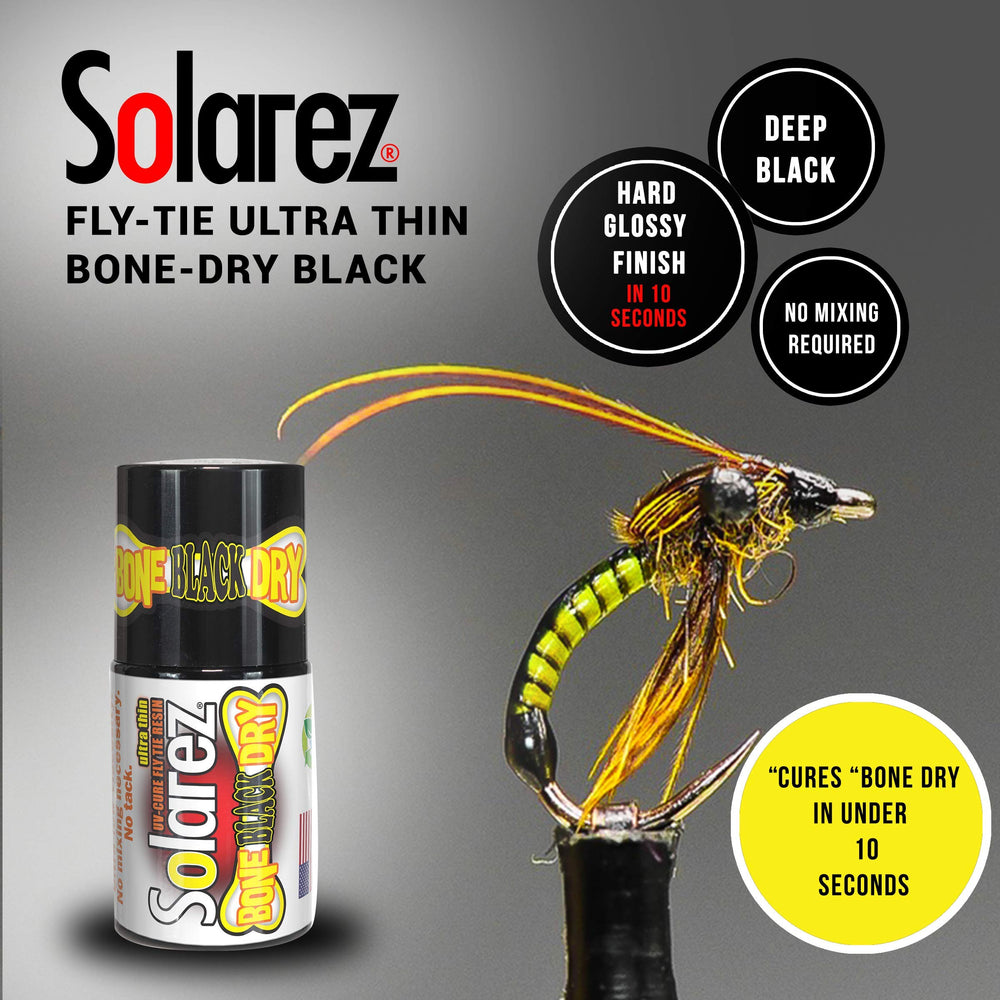 SOLAREZ Bone Dry Black USA-made badge on packaging