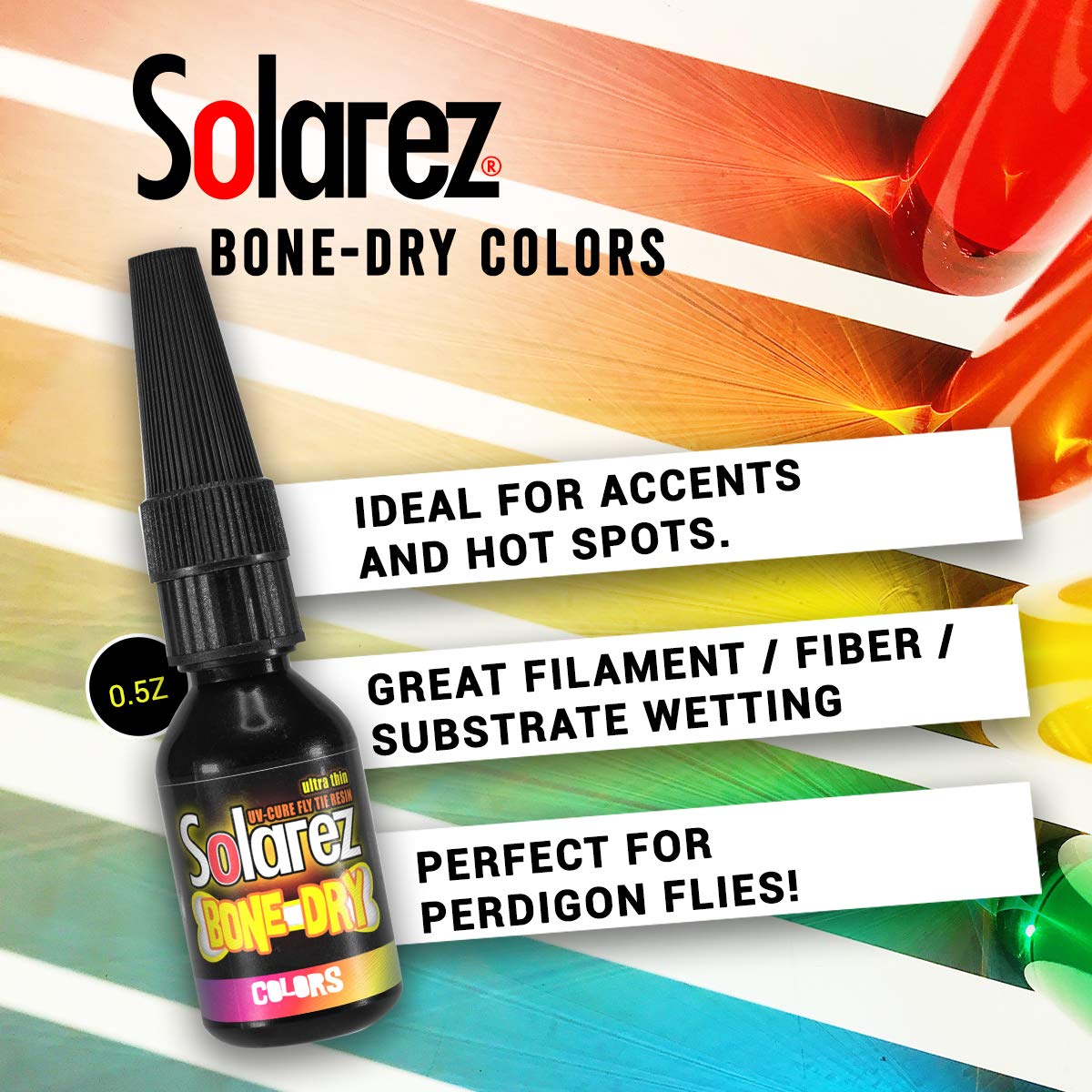 SOLAREZ Bone Dry Colors applicator tip enables ultra-fine placement for precise body details.