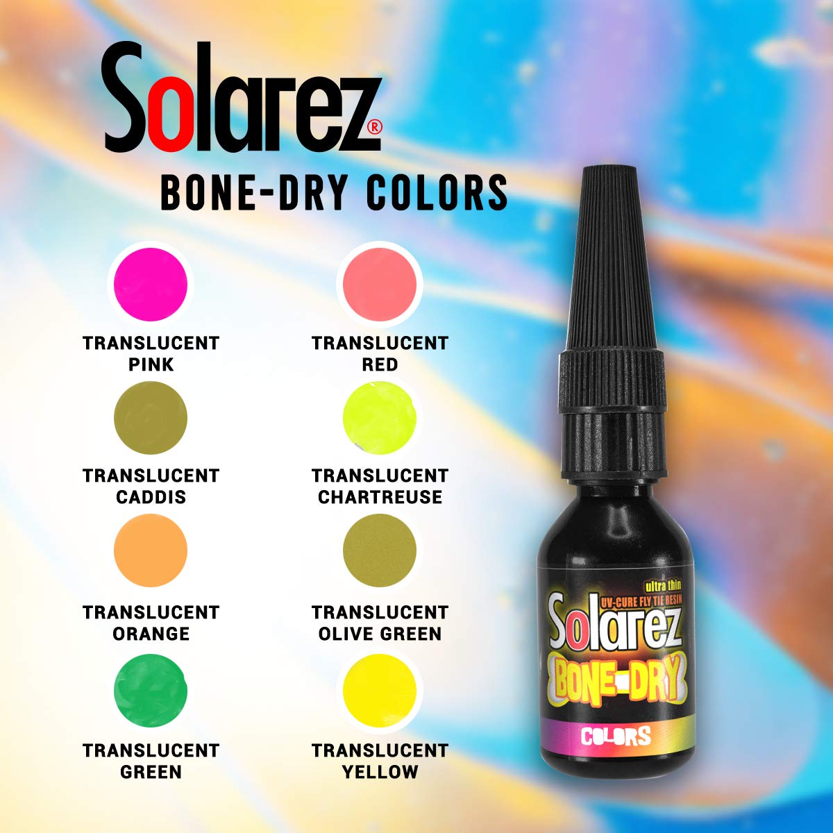SOLAREZ Bone Dry Colors with ultra-fine applicator tip for precise color placement.