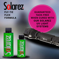 SOLAREZ Fly Tie Flex cured finish is tack-free and hard.