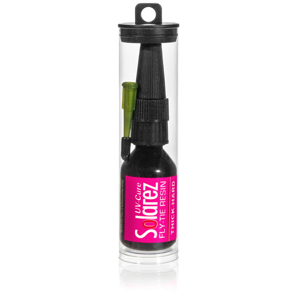 SOLAREZ fly tie thick hard bottle enables precise resin application.