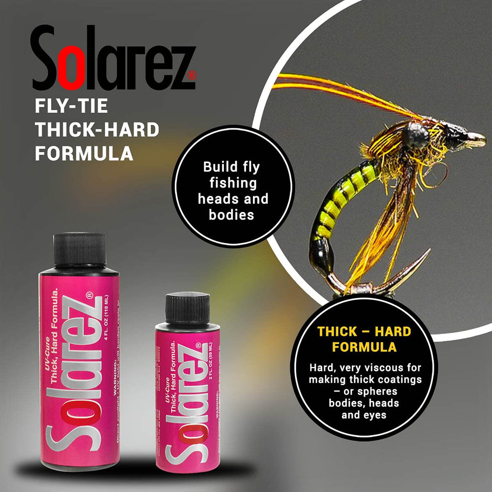 SOLAREZ Fly Tie Thick Hard pour—easy flow for building fly bodies.