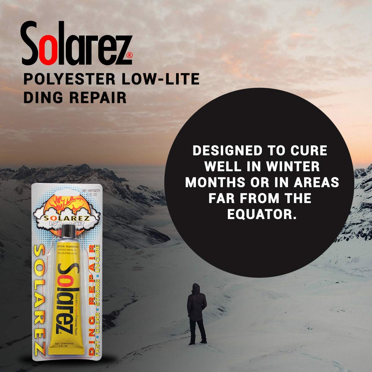 SOLAREZ Polyester Low Light clarity-check highlights non-yellowing finish for aesthetic builds.