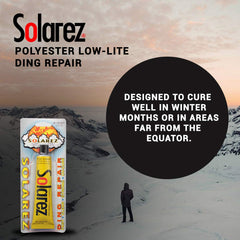SOLAREZ Polyester Low Light clarity-check highlights non-yellowing finish for aesthetic builds.
