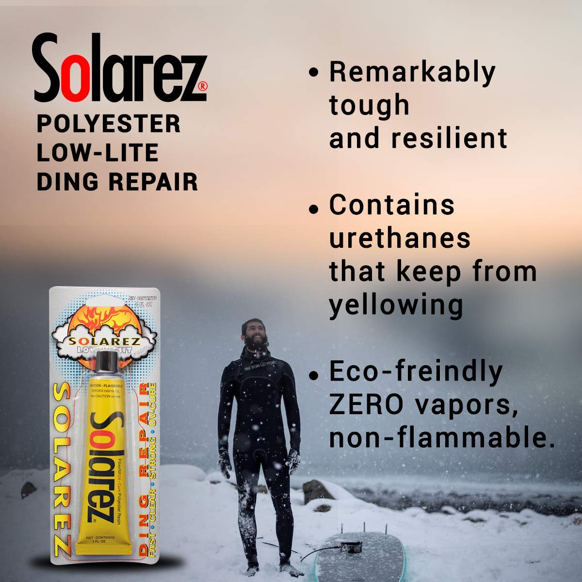 SOLAREZ Polyester Low Light eco-friendly resin from USA production for responsible sourcing.