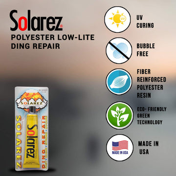 SOLAREZ Polyester Low Light resin-application shows easy mixing for durable, clear results.