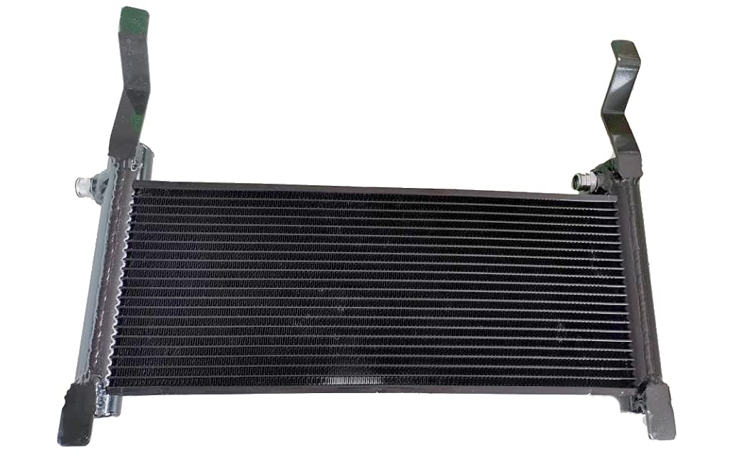 Solarhome hydraulic oil cooler side view; demonstrates mounting fit for Bobcat S150–S205.